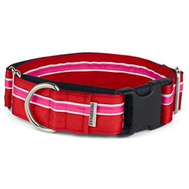 Imagem de If It Barks - Coleira Martingale de 3,8 cm para cães - Fivela de liberação rápida - Ajustável - Nylon - Forte e confortável - Ideal para treinamento - Feita nos EUA - Grande, Shortcake