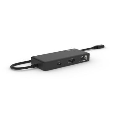 Imagem de Belkin 5 in 1 Multiport Hub Adapter Optimized for Chromebook with 4K 60hz HDMI Port, USB Type C 86W Power Delivery, Gigabit Ethernet, 2 USB A 3.1 Gen 1 and Small, Portable, Compact Size