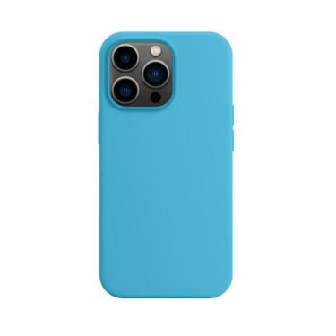 Imagem de Capinha Compatível com iPhone 13 Pro Silicone - GCM Cases, Azul Piscin