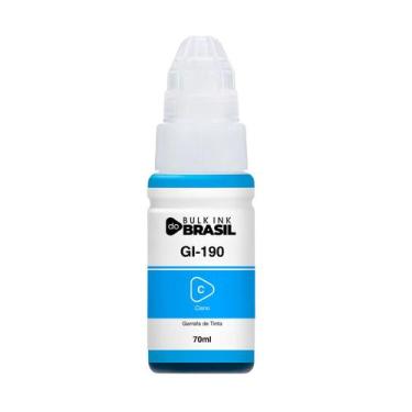 Imagem de Recarga de tinta GI-190 Ciano compatível Canon Pixma G1100, G1110, G21