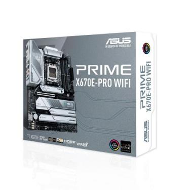 Imagem de Placa Mãe Asus PRIME X670E-PRO Wi-Fi AM5 ATX DDR5 HDMI M.2 USB 3.2 - 9