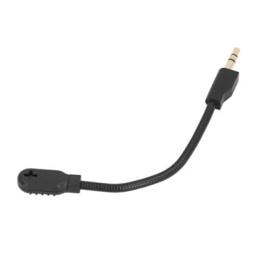 Imagem de Microfone de Fone de Ouvido de Substituição, Lança Removível Com Capa de Espuma para Fones de Ouvido para Jogos Com Plugue de 3,5 Mm Com Cancelamento de Ruído, Microfone