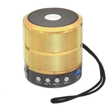 Imagem de Alto-Falante Grasep D-Bh887 Portátil Com Bluetooth Dourado