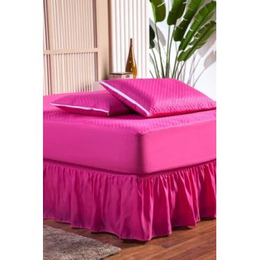 Imagem de Saia Para Box Cama Queen Casal com Elástico Ajustável - Angel Distribu