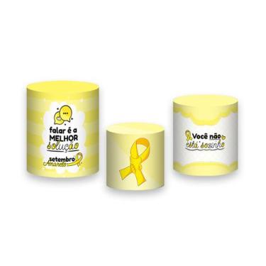 Imagem de Trio de Capas de Cilindro - Setembro Amarelo Todos pela Vida 012 - Via