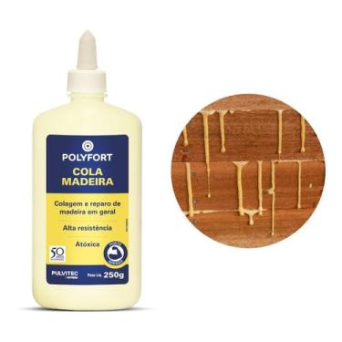 Imagem de Cola Madeira Polyfort 250g Forte Adesão Tecido MDF Pulvitec