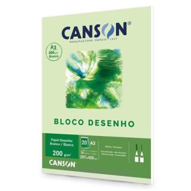 Imagem de Bloco de Papel para Desenho A3 200 g/m² 20 Folhas - Canson