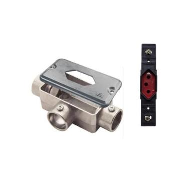 Imagem de Condulete T+Tampa 1 Mod Losangular Wetzel+Tomada Transmóbil