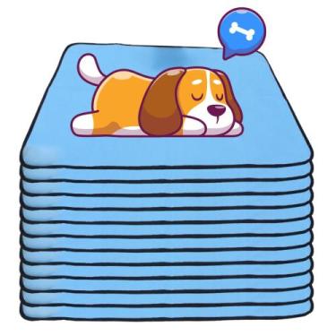 Imagem de 12 Caminhas para Cães e Gatos Dobrável 200 Lavagens 100x70 Azul Antipu