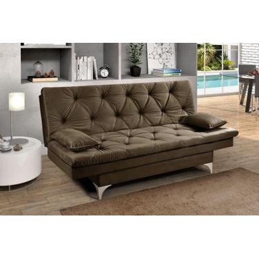 Imagem de Sofá Cama Reclinável Austria Em Suede Essencial Estofados - Essencial 