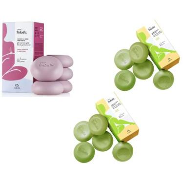 Imagem de Kit  2 Caixas de sabonete Alecrim e Salvia  1 caixa sabonete Amora ver