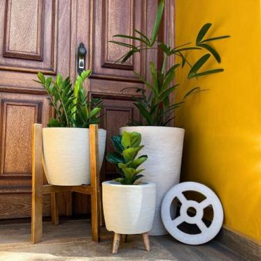 Imagem de Kit 3 Vasos Decorativos Para Flores E Plantas Com Suporte - Alpe & Ari