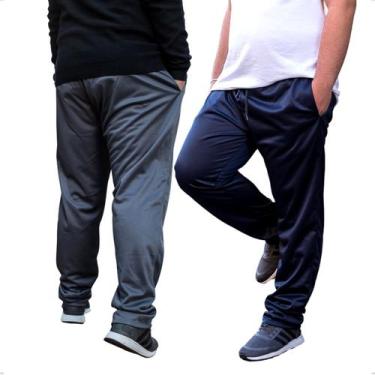 Imagem de KIT 2 Calças  Jogger Plus Size Lisa Masculina Elástico na Barra 106 - 