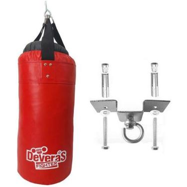 Imagem de Saco de Boxe Cheio 60 cm Profissional + Suporte Para Saco Pancada - Su