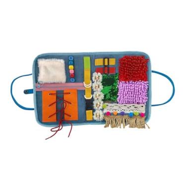 Imagem de menolana Cobertor sensorial presente educacional de aprendizagem, almofada sensorial texturizada variada com atividades para lares de idosos