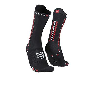 Imagem de Meia de Compressão Bike V4.0 - COMPRESSPORT (T2, Preto e vermelho)