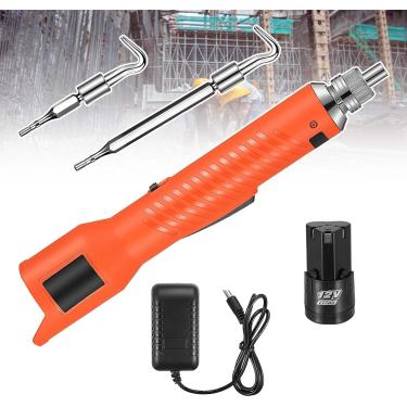 Imagem de Máquina automática de amarração de vergalhões 12v, ferramenta twister de fio de amarração de vergalhão, bateria de 6000 mah, 1000 r/min, máquina de encadernação de barra de aço recarregável,