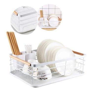 Imagem de Escorredor De Louça De Pia Com Bandeja Porta Prato Inox - MEK