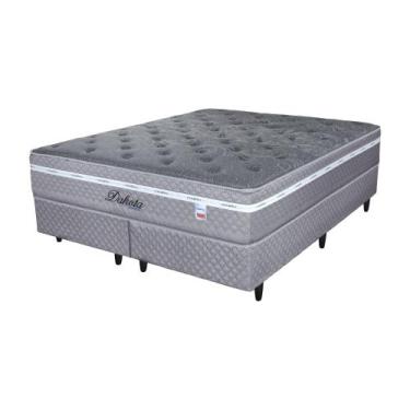 Imagem de Conjunto Cama Box+ Colchão King Size Mola ENSACADA Dakota 193x203x66cm