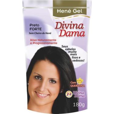 Imagem de Hene de Cabelo Gel Preto Forte Pouch Divina Dama 180g.