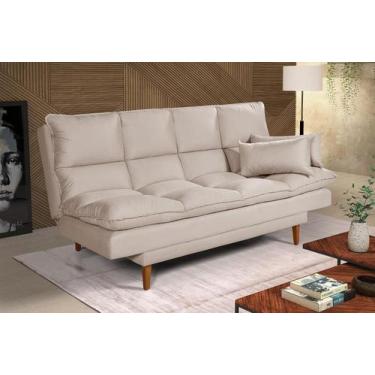 Imagem de Sofá Cama Andorra Suede - Casa Imperial, Areia 376