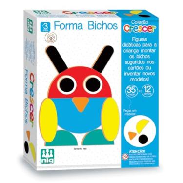 Imagem de Nig Brinquedos Jogo Educativo Madeira Crescer Forma Bichos