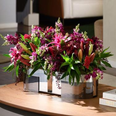 Imagem de Centro de Mesa Poiesis Prata com base Grafite - St James