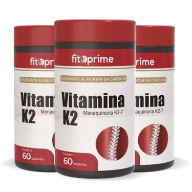 Imagem de Kit 3 Vitamina K2 Menaquinona 130mcg 60 cápsulas Fitoprime