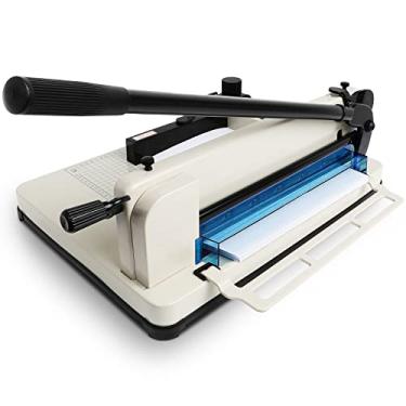 Imagem de FAHKNS Cortador de papel cortador de papel de guilhotina resistente de 43 cm, cortador de papel, cortador de papel de 500 folhas com dupla proteção de segurança, lâmina HSS durável para cortar papel