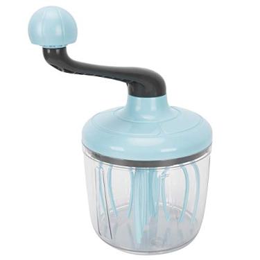 Imagem de Batedor Manual de Ovos, Batedor de Creme Manual, Separador Semiautomático de Ovos para Bolo, Merengue e Claras de Ovo - Verde Menta
