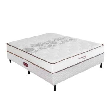 Imagem de Conjunto cama box fit casal colchão primor orthocrin 138x188x50