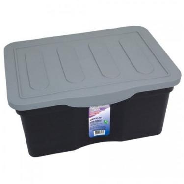 Imagem de Caixa Organizadora Prática com Tampa 5 Litros Preta Arqplast