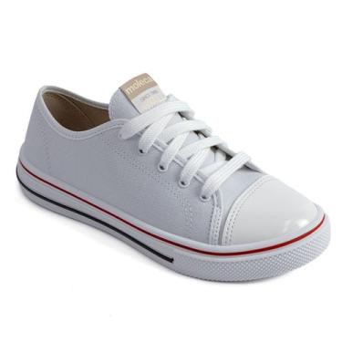 Imagem de Tênis Moleca Feminino Lona Casual Estilo 5796-204, Branco, 37