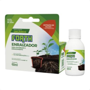 Imagem de Forth Enraizador Líquido Concentrado, Enraizamento, Formação de Raízes, Micronutrientes, Extrato de Algas, Organomineral Classe A, 60ml