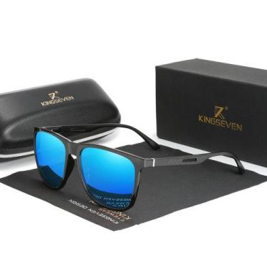 Imagem de Óculos de sol moldura de alumínio Kingseven classico 7186, Azul