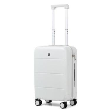 Imagem de Mala de Mão Hanke 20 Polegadas - PC Hard Shell Branca Fumeada