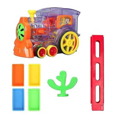 Imagem de Trem de Dominó Automático com 83 Peças - Brinquedo Infantil Divertido