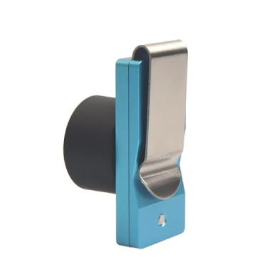 Imagem de LAKE OF FIRE Suporte de giz de bilhar para bilhar, suporte de giz para tacos de sinuca com clipe magnético para cinto círculo de acessórios de bilhar (azul)