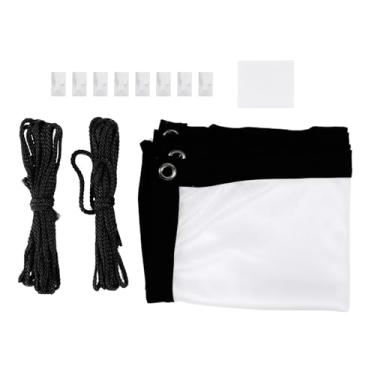 Imagem de Tela de projeção 16:9, tela de projeção branca sem vincos, tela de projeção dobrável macia para sala de aula de home theater (120 pol.)