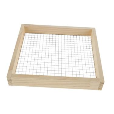 Imagem de WeiLaiKeQi Treça de solo de jardim de mão Ferramenta de jardinagem Terminando o solo envasamento de solo composto de solo Manual de cascalho peneira versátil