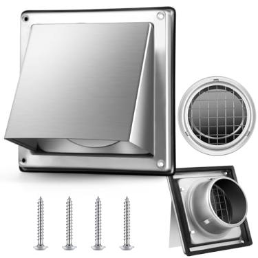 Imagem de Gisafai Tampa de ventilação do secador paredes externas exaustor externo exaustor tampa do secador de aço inoxidável tampa de ventilação do secador tampa de ventilação do secador capa de ventilação