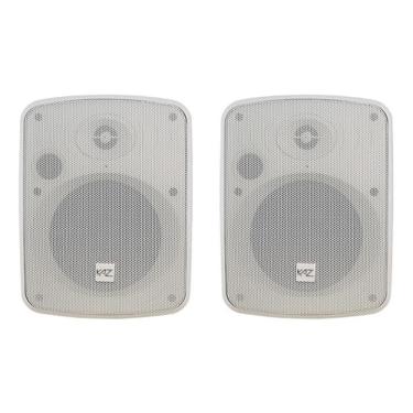 Imagem de Kit 2 Caixa De Som Ambiente Passiva 6 400W Branca K6 Kaz