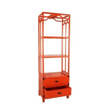 Imagem de Armario Estante Chinesa Madeira Maciça Laranja Primeira Linh