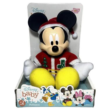 Imagem de Boneco De Pelúcia Médio Personagem Mickey Mouse Natal Papai Noel - Decoração Natalina - Disney