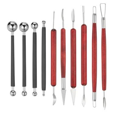 Imagem de YOKIVE 10 ferramentas de escultura de argila, ferramentas de argila de polímero, ferramenta de modelagem de argila, ferramenta de pontilhamento, ótima para pintura artesanal de argila de cerâmica