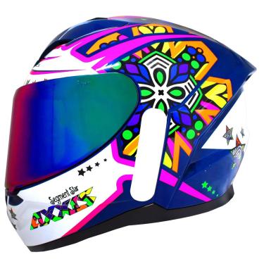 Imagem de Capacete Feminino Axxis Segment Star Rosa Moto Fechado