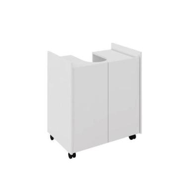 Imagem de Gabinete / Balcão EC Para Banheiro Para Pia de Coluna Com Rodízios Com