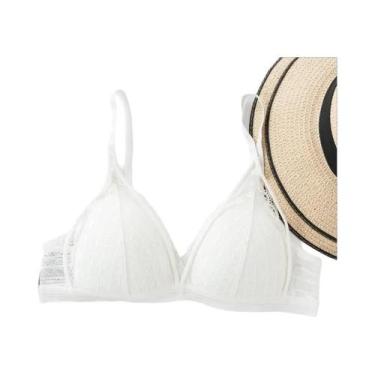 Imagem de Feminino Sexy Floral Renda Profunda V Push up Sutiã Fio Livre Lingerie