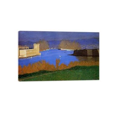 Imagem de MUHJDYC Felix Vallotton Imagem de arte de parede - reprodução de impressões em tela famosa - pintura moderna para decoração de sala de estar quarto (porta) tela embrulhada 70 x 110 cm - 27 x 43