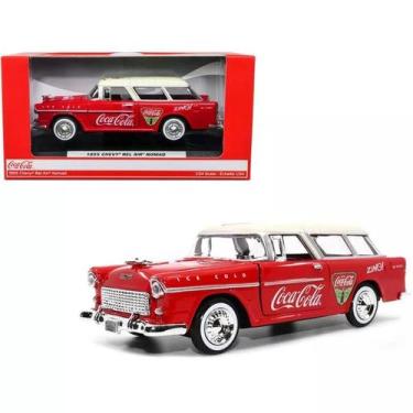 Imagem de Miniatura 1955 Chevrolet Bel Air Nomad Coca Cola 1/24 - Motor City Cla